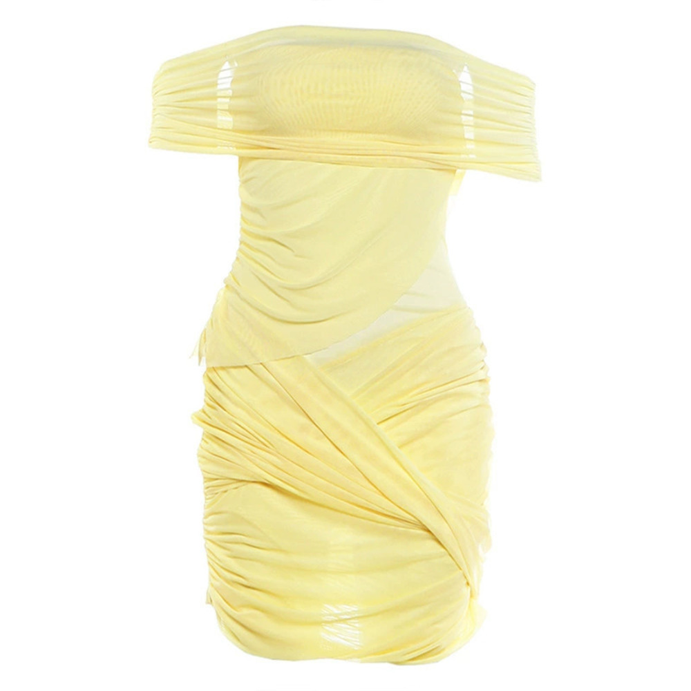 Zara Spring Off Shoulder Ruffled Bodycon Short Dress - Picture 6 of 6